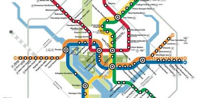 Washington dc, mappa dei trasporti pubblici