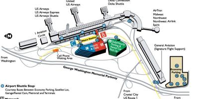 Ronald reagan washington national airport sulla mappa