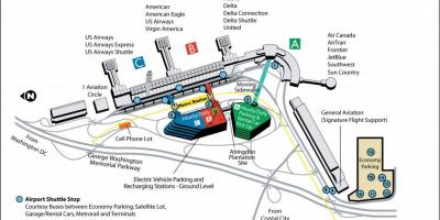 Mappa di aeroporti vicino a washington dc