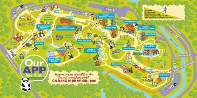 Lo zoo nazionale di washington dc mappa