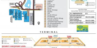 Washington dc dulles airport sulla mappa