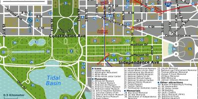 Washington national mall mappa