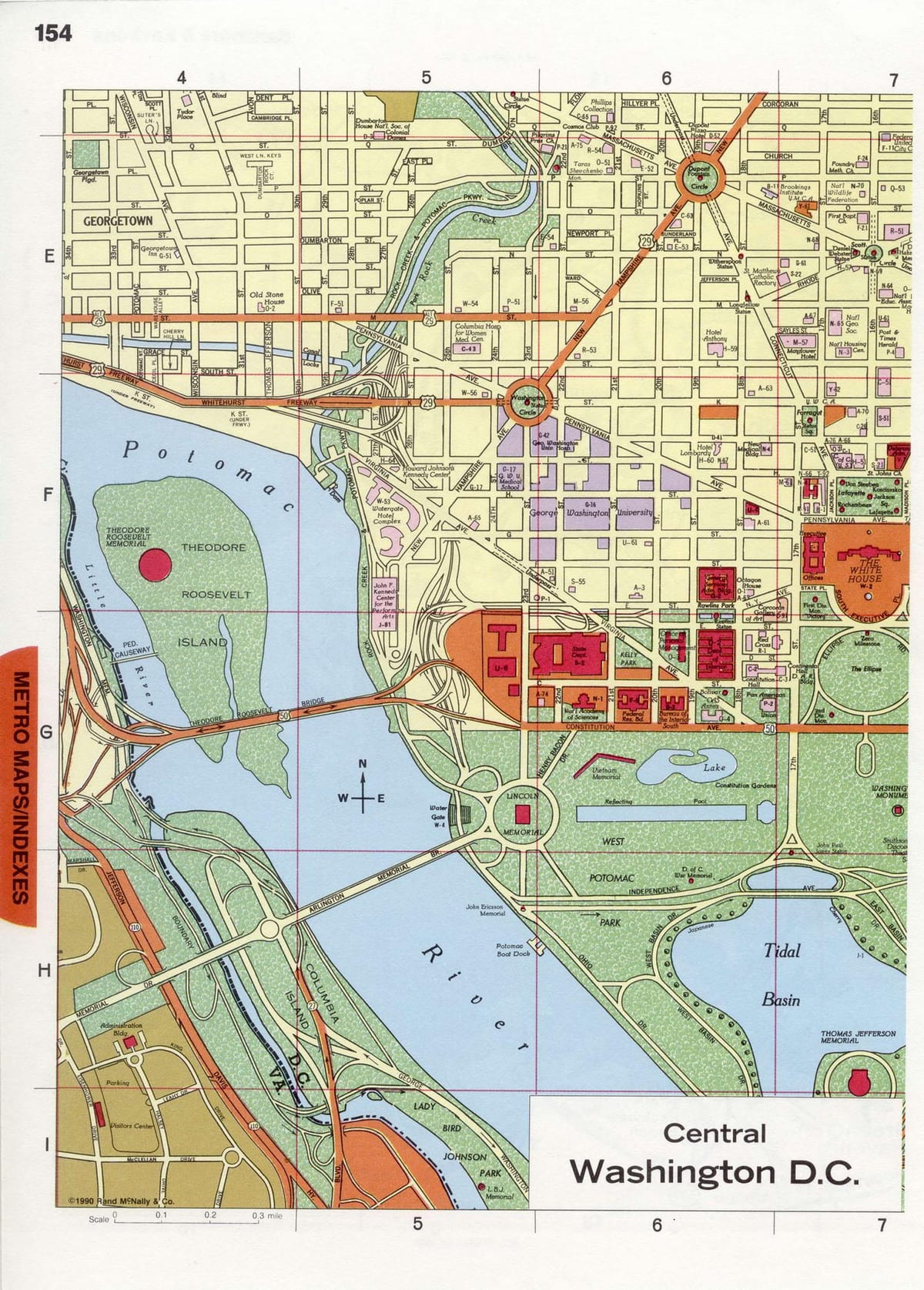 washington dc centro mappa