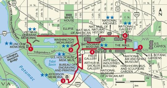 mappa della dc a piedi