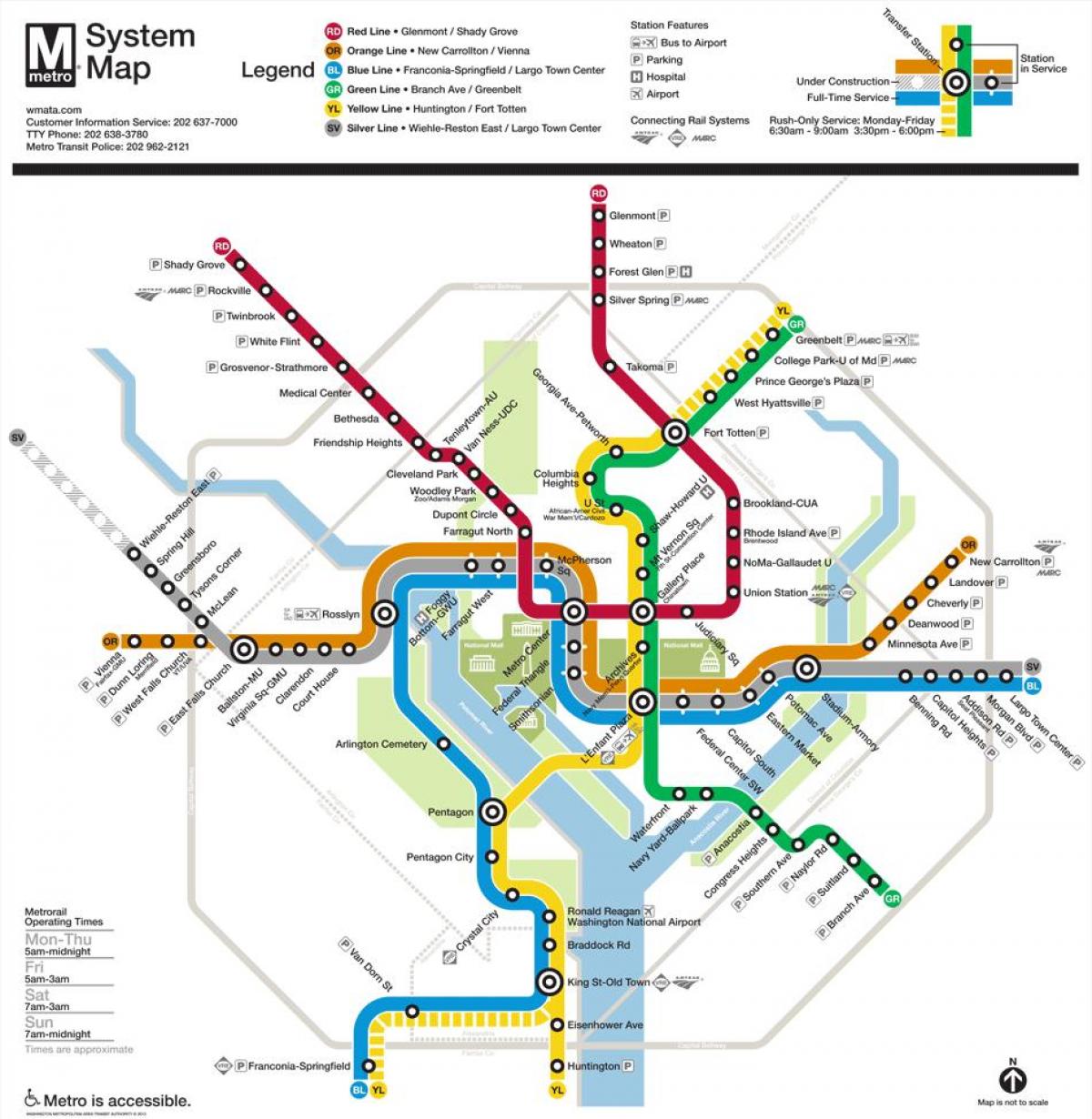 dc mappa della metropolitana 2015