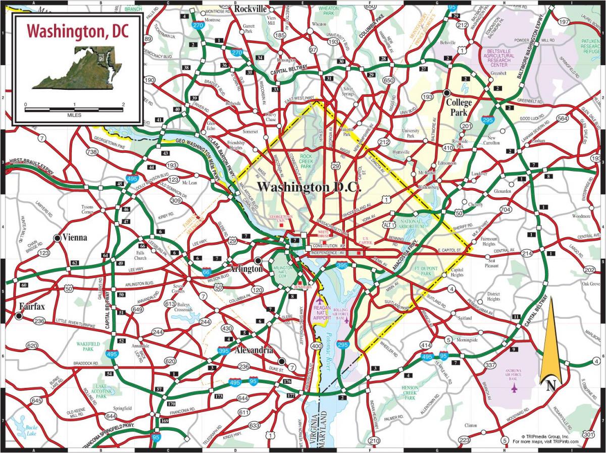 washington dc, mappa della metropolitana, strada di sovrapposizione