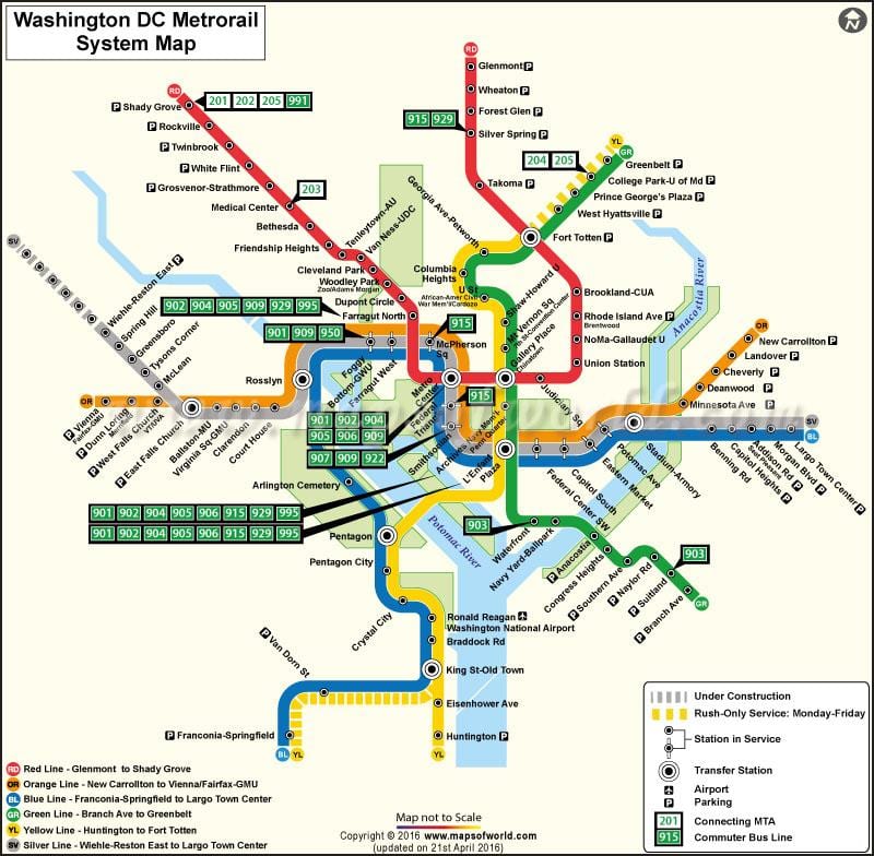 washington dc tram mappa