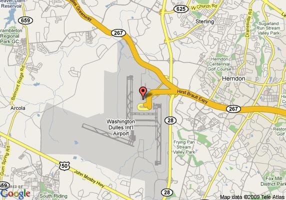 mappa della zona dulles