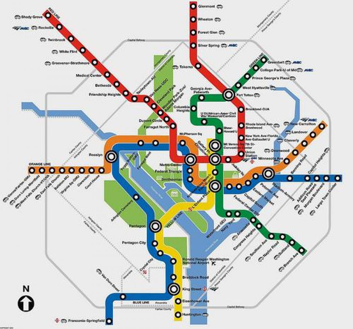 dc mappa della metropolitana planner