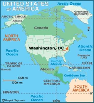 la mappa mostra washington dc