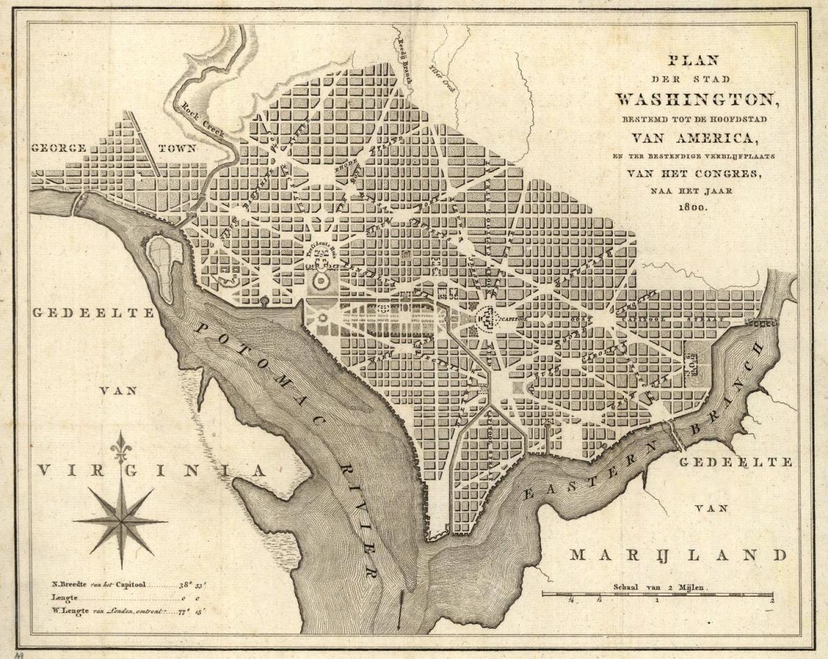 mappa di mappa storica di washington dc