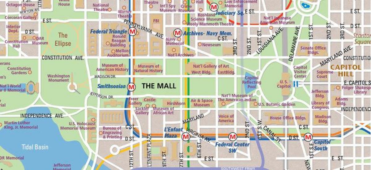 dc national mall mappa