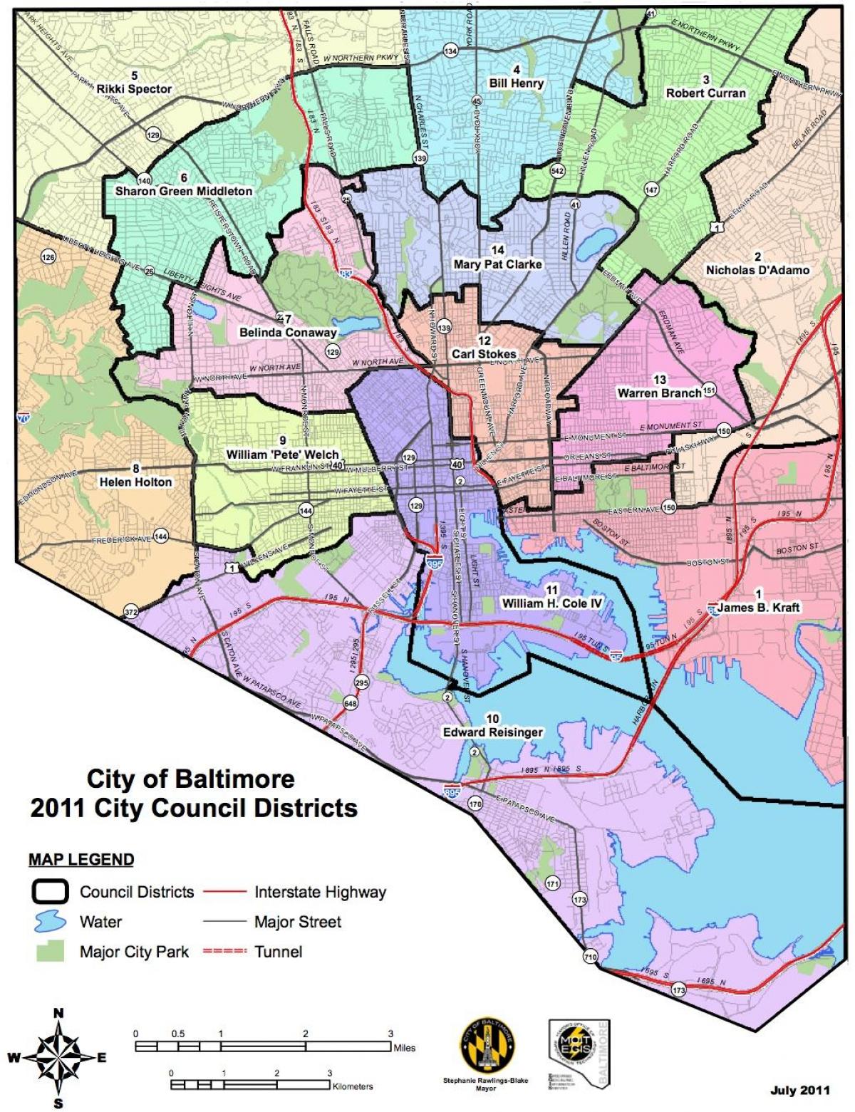 mappa di distretto di washington dc